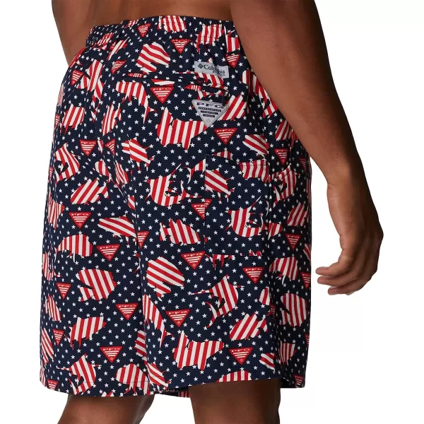 imageColumbia Mens Super Backcast Water ShortCollegiate Navy Pfg Proud