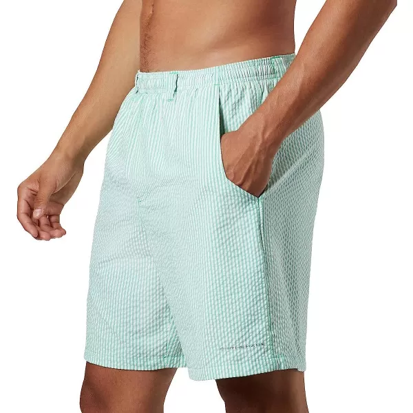 imageColumbia Mens Super Backcast Water ShortDark Lime Seersucker