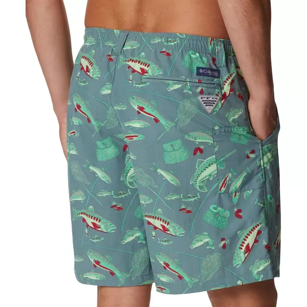 imageColumbia Mens Super Backcast Water ShortMetal Midwest Bounty Print
