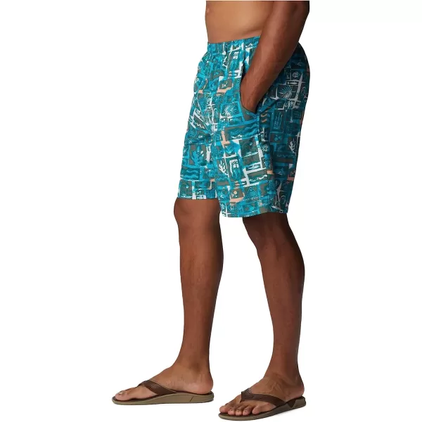 imageColumbia Mens Super Backcast Water ShortOcean Teal Punked Fish