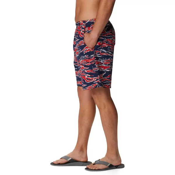 imageColumbia Mens Super Backcast Water ShortRed Spark Rough Waves Print