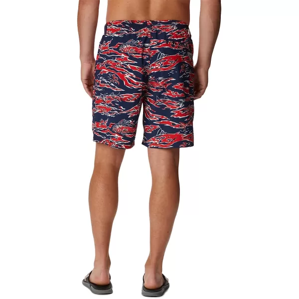 imageColumbia Mens Super Backcast Water ShortRed Spark Rough Waves Print