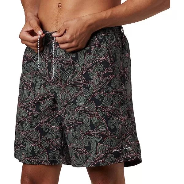 imageColumbia Mens Super Backcast Water ShortSorbet Fish Wave Print