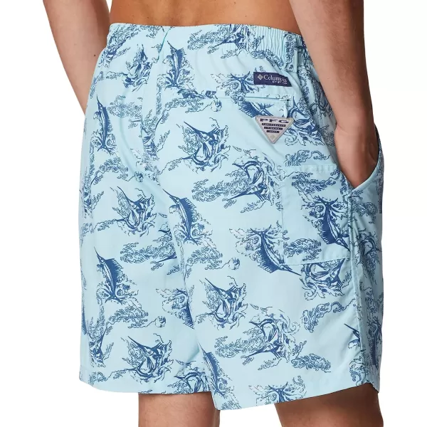 imageColumbia Mens Super Backcast Water ShortSpring Blue Sails Away Print