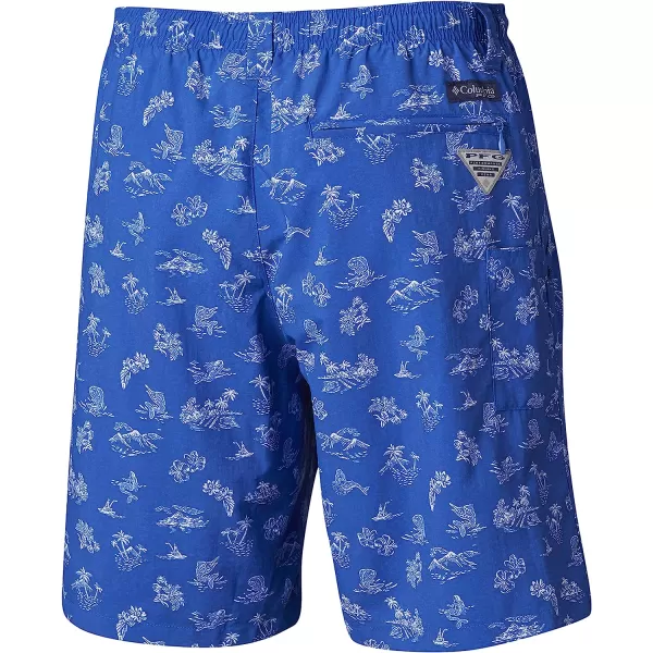 imageColumbia Mens Super Backcast Water ShortVivid Blue Mermaids N Marlins Print