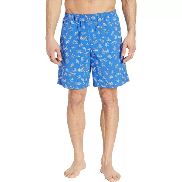 imageColumbia Mens Super Backcast Water ShortVivid Blue Mermaids N Marlins Print
