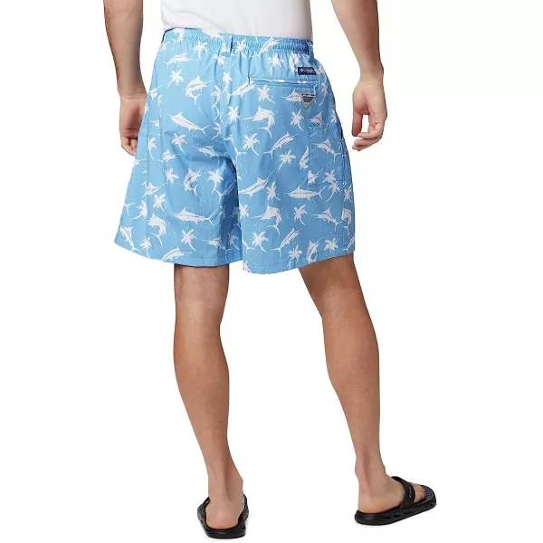 imageColumbia Mens Super Backcast Water ShortYacht Fish Palms Print Blue