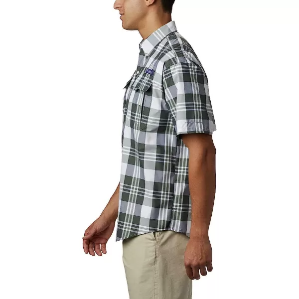 imageColumbia Mens Super Bahama Short Sleeve ShirtBlack Multi Plaid