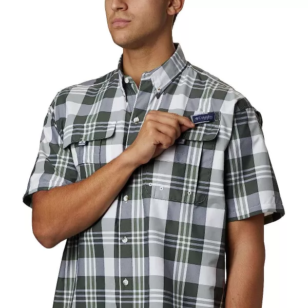 imageColumbia Mens Super Bahama Short Sleeve ShirtBlack Multi Plaid