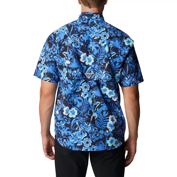 imageColumbia Mens Super Bahama Short Sleeve ShirtBlue Macaw Marlin Tropic Print