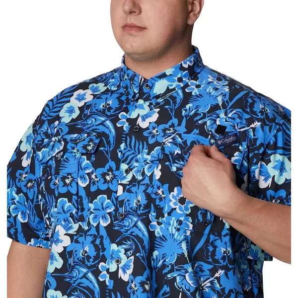 imageColumbia Mens Super Bahama Short Sleeve ShirtBlue Macaw Marlin Tropic Print