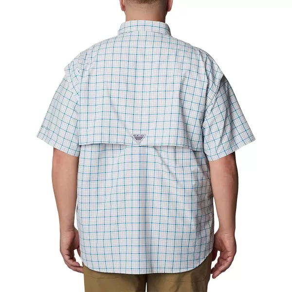 imageColumbia Mens Super Bahama Short Sleeve ShirtCool Grey Gingham Grid