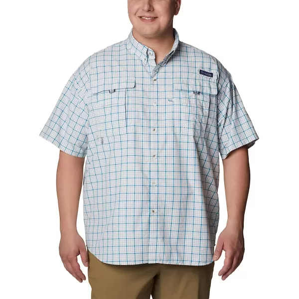 imageColumbia Mens Super Bahama Short Sleeve ShirtCool Grey Gingham Grid