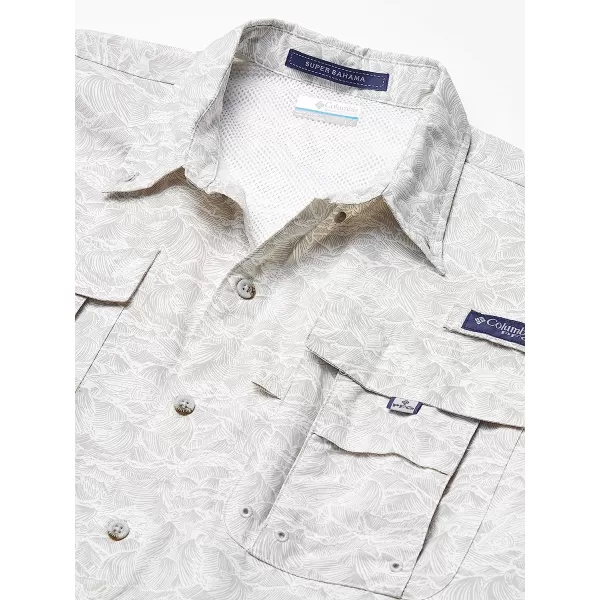 imageColumbia Mens Super Bahama Short Sleeve ShirtCool Grey Tuna Time Print