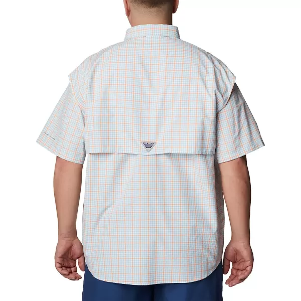 imageColumbia Mens Super Bahama Short Sleeve ShirtSpring Blue Gingham Grid
