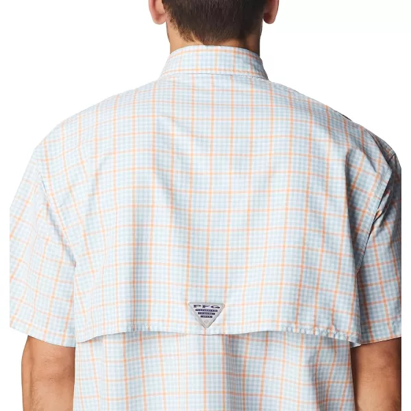 imageColumbia Mens Super Bahama Short Sleeve ShirtSpring Blue Gingham Grid