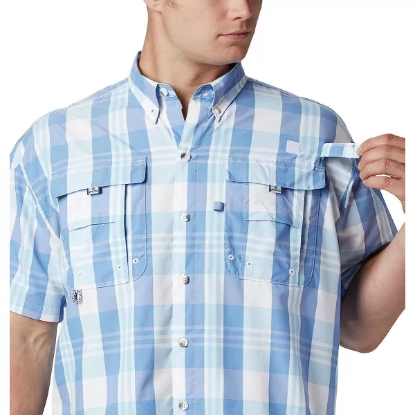 imageColumbia Mens Super Bahama Short Sleeve ShirtVivid Blue Multi Plaid
