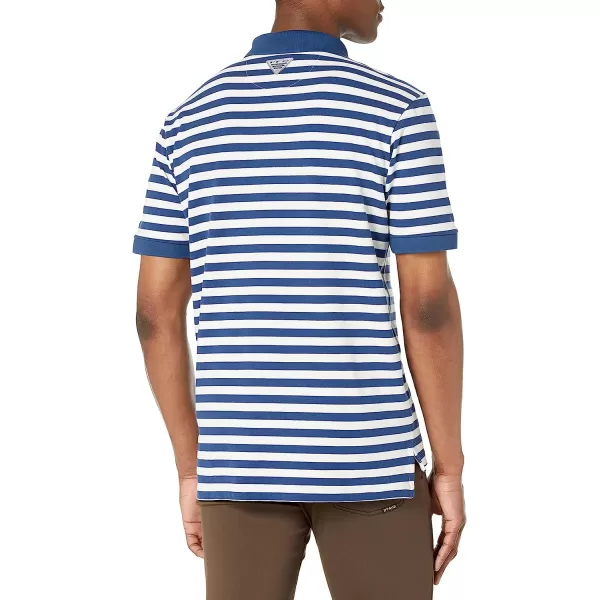 imageColumbia Mens Super Bonefish Pique PoloCarbon Hook Em Stripe