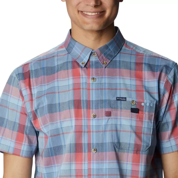 imageColumbia Mens Super Bonefish Short Sleeve ShirtAgate Blue Multi Madras