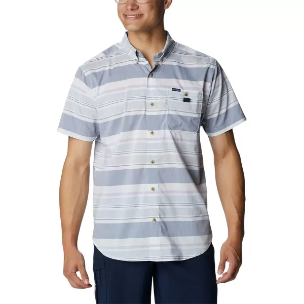 imageColumbia Mens Super Bonefish Short Sleeve ShirtCarbon Reel Stripe