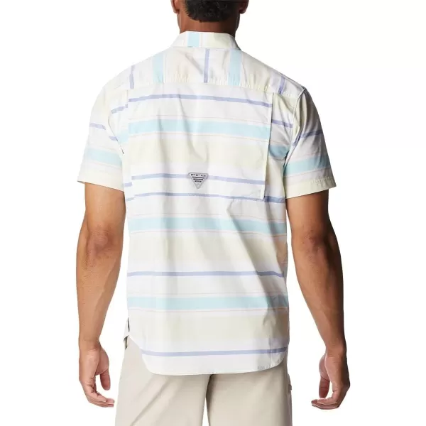 imageColumbia Mens Super Bonefish Short Sleeve ShirtCocoa Butter Reel Stripe