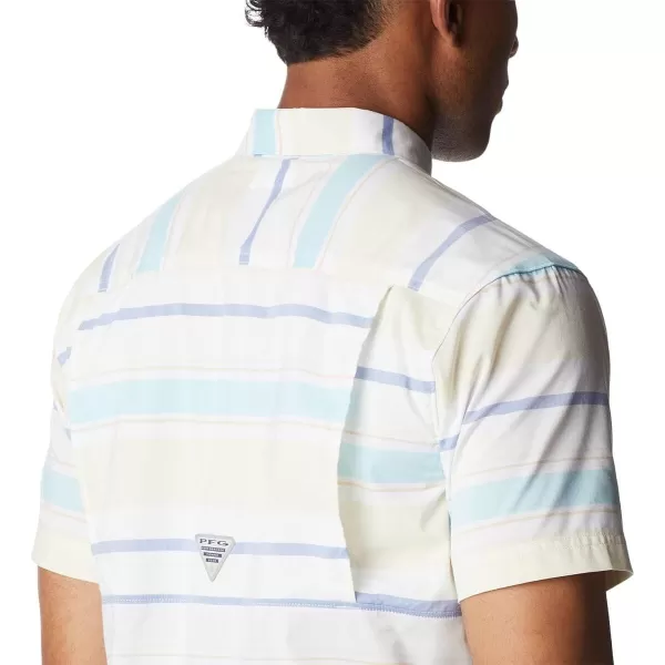 imageColumbia Mens Super Bonefish Short Sleeve ShirtCocoa Butter Reel Stripe