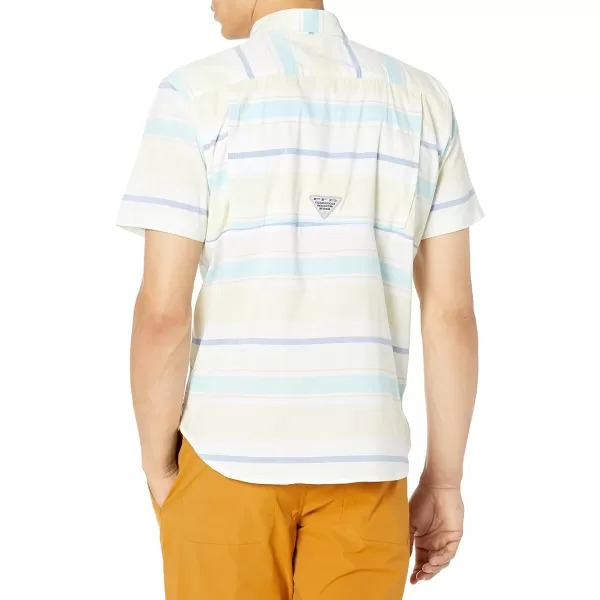 imageColumbia Mens Super Bonefish Short Sleeve ShirtCocoa Butter Reel Stripe