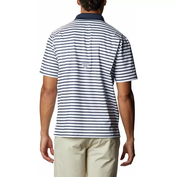 imageColumbia Mens Super Skiff Cast PoloCollegiate NavyWhite Stripe
