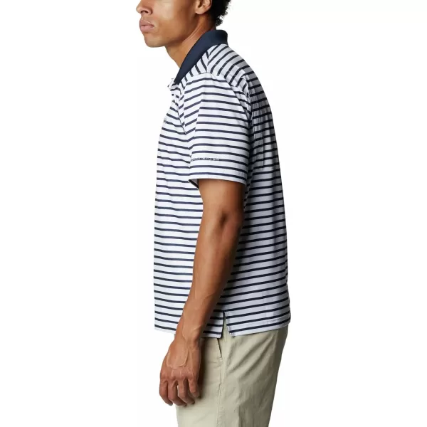 imageColumbia Mens Super Skiff Cast PoloCollegiate NavyWhite Stripe