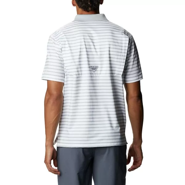 imageColumbia Mens Super Skiff Cast PoloCool GreyWhite Stripe