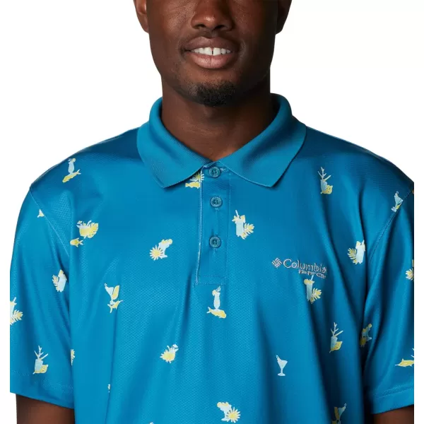 imageColumbia Mens Super Skiff Cast PoloDeep Marine Keyes Please Print