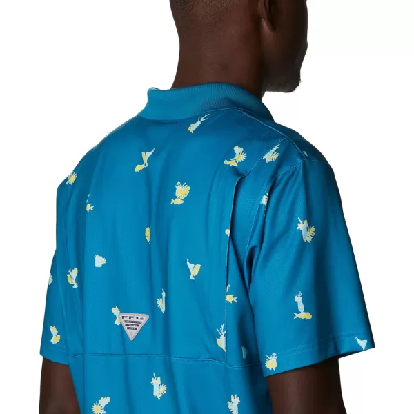 imageColumbia Mens Super Skiff Cast PoloDeep Marine Keyes Please Print