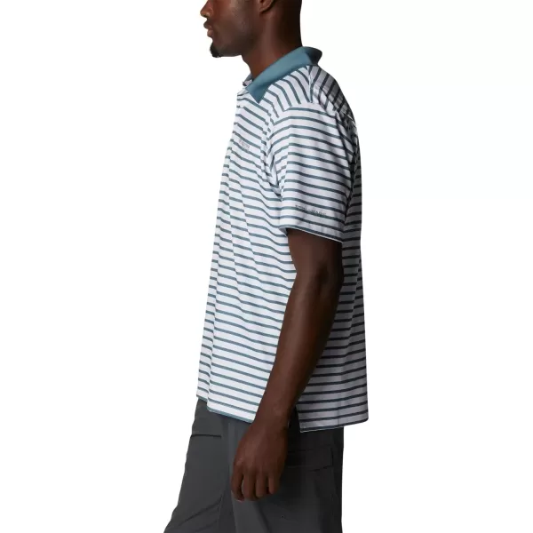 imageColumbia Mens Super Skiff Cast PoloMetalWhite Stripe
