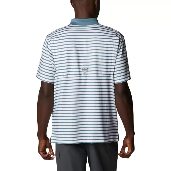 imageColumbia Mens Super Skiff Cast PoloMetalWhite Stripe