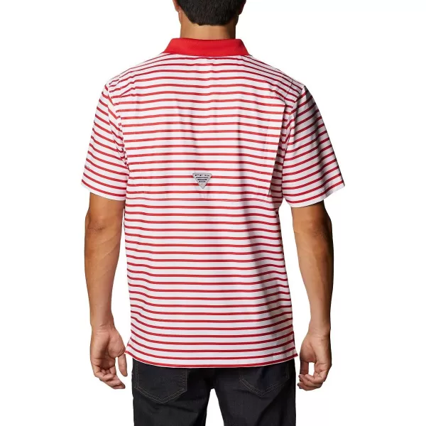 imageColumbia Mens Super Skiff Cast PoloRed SparkWhite Stripe