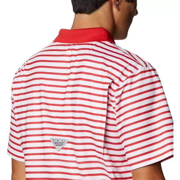 imageColumbia Mens Super Skiff Cast PoloRed SparkWhite Stripe