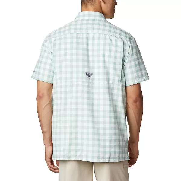 imageColumbia Mens Super Slack Tide Camp ShirtAqua Tone Palaka Plaid