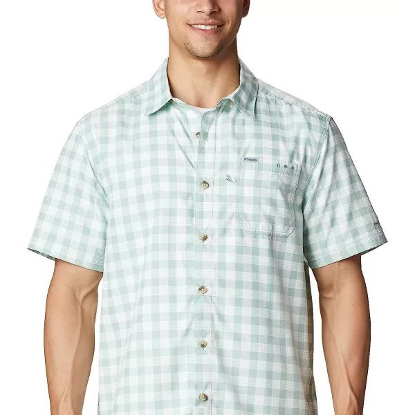 imageColumbia Mens Super Slack Tide Camp ShirtAqua Tone Palaka Plaid