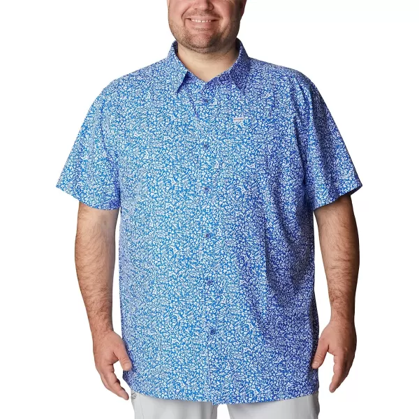 imageColumbia Mens Super Slack Tide Camp ShirtBlue Macaw Deepsea Medley