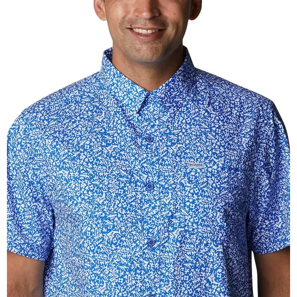 imageColumbia Mens Super Slack Tide Camp ShirtBlue Macaw Deepsea Medley