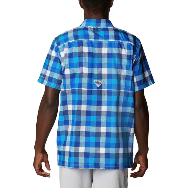 imageColumbia Mens Super Slack Tide Camp ShirtBlue Macaw Multi Gingham