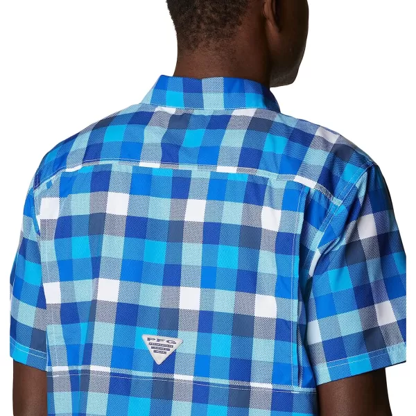 imageColumbia Mens Super Slack Tide Camp ShirtBlue Macaw Multi Gingham