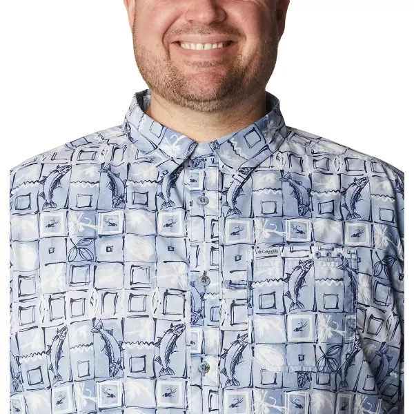 imageColumbia Mens Super Slack Tide Camp ShirtBluestone Trout Batik
