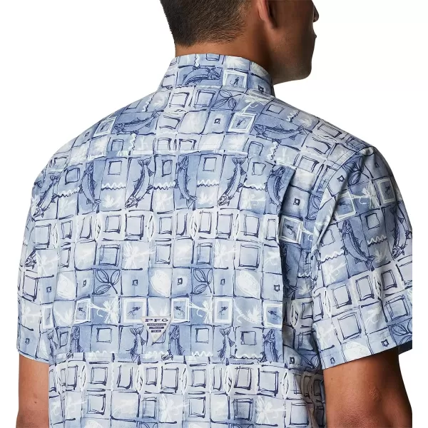 imageColumbia Mens Super Slack Tide Camp ShirtBluestone Trout Batik