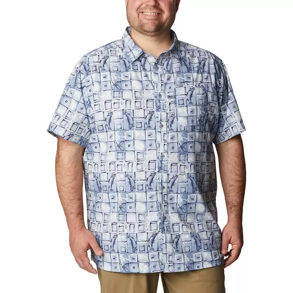 imageColumbia Mens Super Slack Tide Camp ShirtBluestone Trout Batik