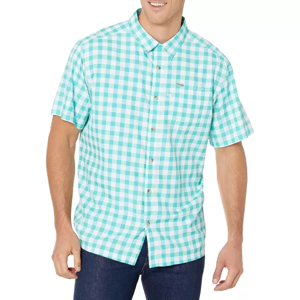 imageColumbia Mens Super Slack Tide Camp ShirtBright Aqua Palaka Plaid