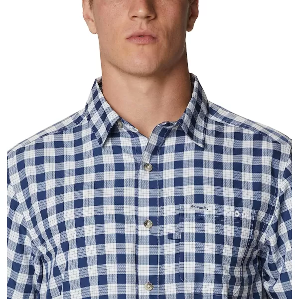 imageColumbia Mens Super Slack Tide Camp ShirtCarbon Palaka Plaid