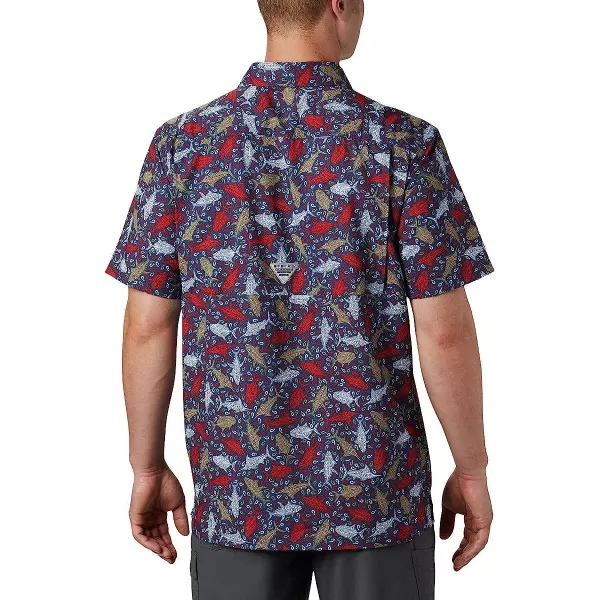 imageColumbia Mens Super Slack Tide Camp ShirtCarbon Tribal Fish Print