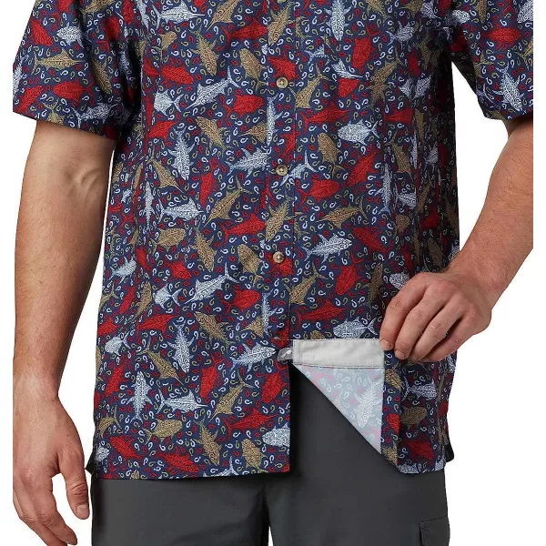imageColumbia Mens Super Slack Tide Camp ShirtCarbon Tribal Fish Print
