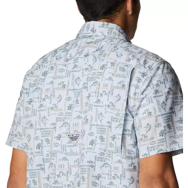 imageColumbia Mens Super Slack Tide Camp ShirtCirrus Grey Island Graffiti Print